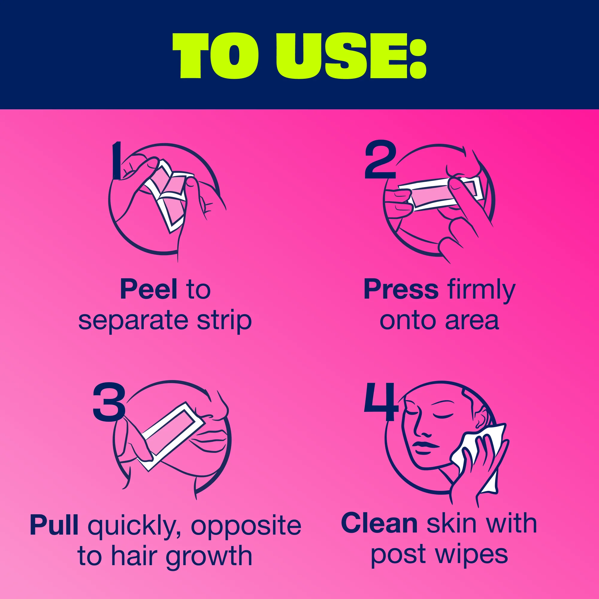 Nair Hair Remover Wax Ready Strips, Face and Bikini Hair Removal Wax Strips, 40 Count detail 3