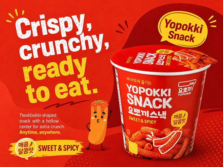 YoungPoong Yopokki Snack Sweet & Spicy Cup 1.8 oz.(50g) detail 2