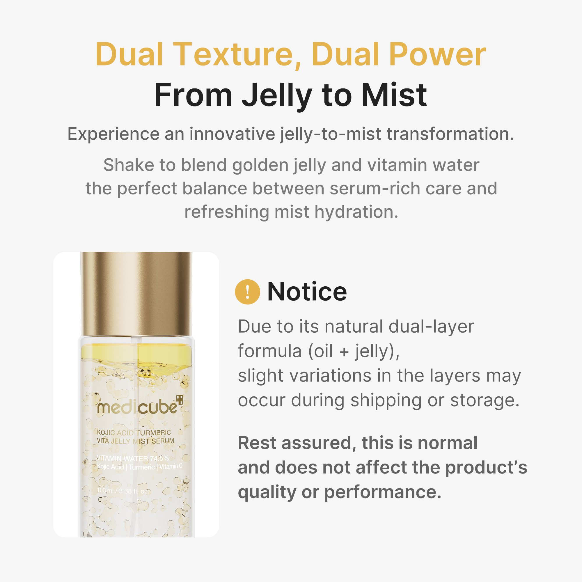 medicube Kojic Acid Turmeric Vita Jelly Mist Serum 3.38 fl. oz.(100ml) detail 3