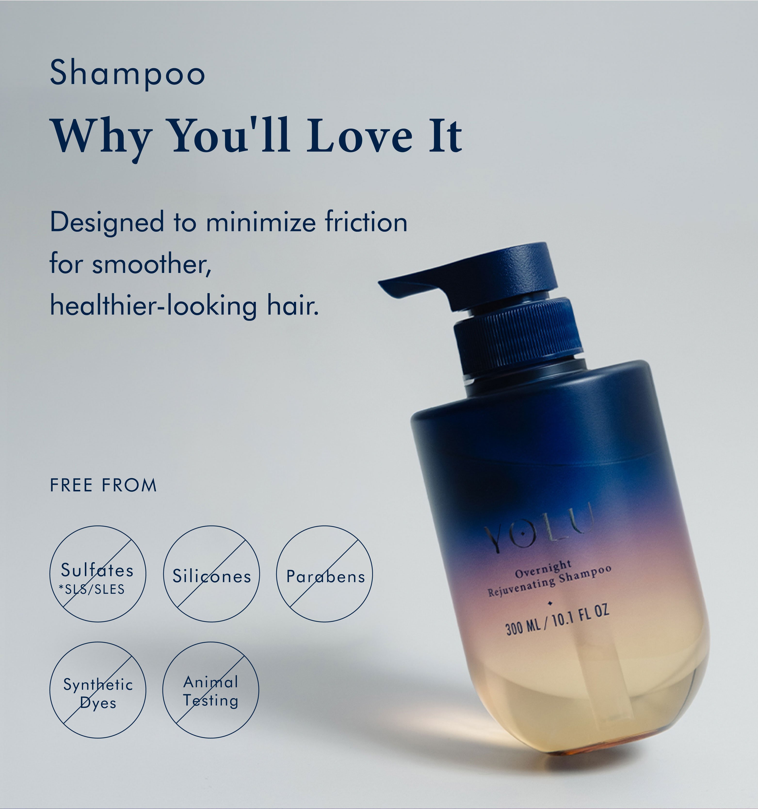 YOLU Overnight Rejuvenating Shampoo 10.1 fl. oz.(300ml) detail 3