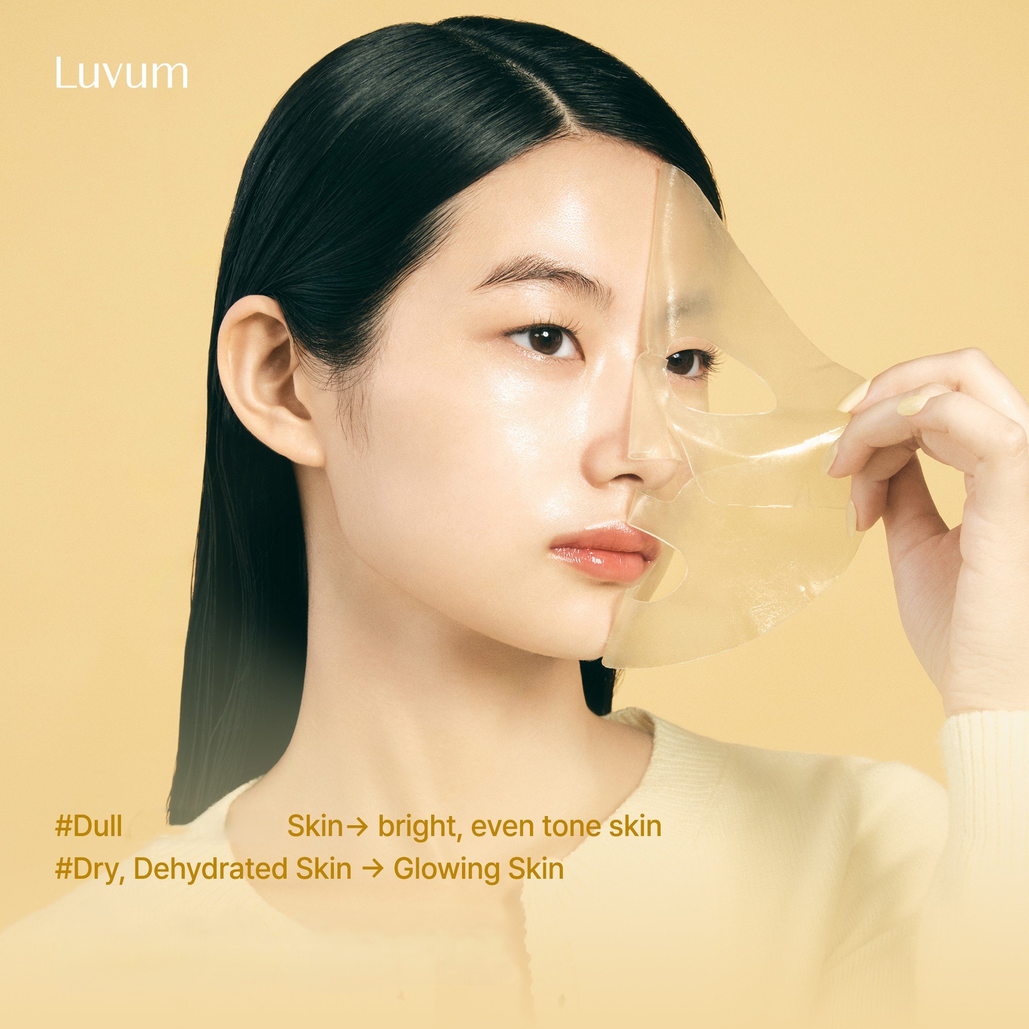 Luvum Afterglow Yuja Gel Mask Sheet 1.16 oz.(33g) x 5ea detail 4
