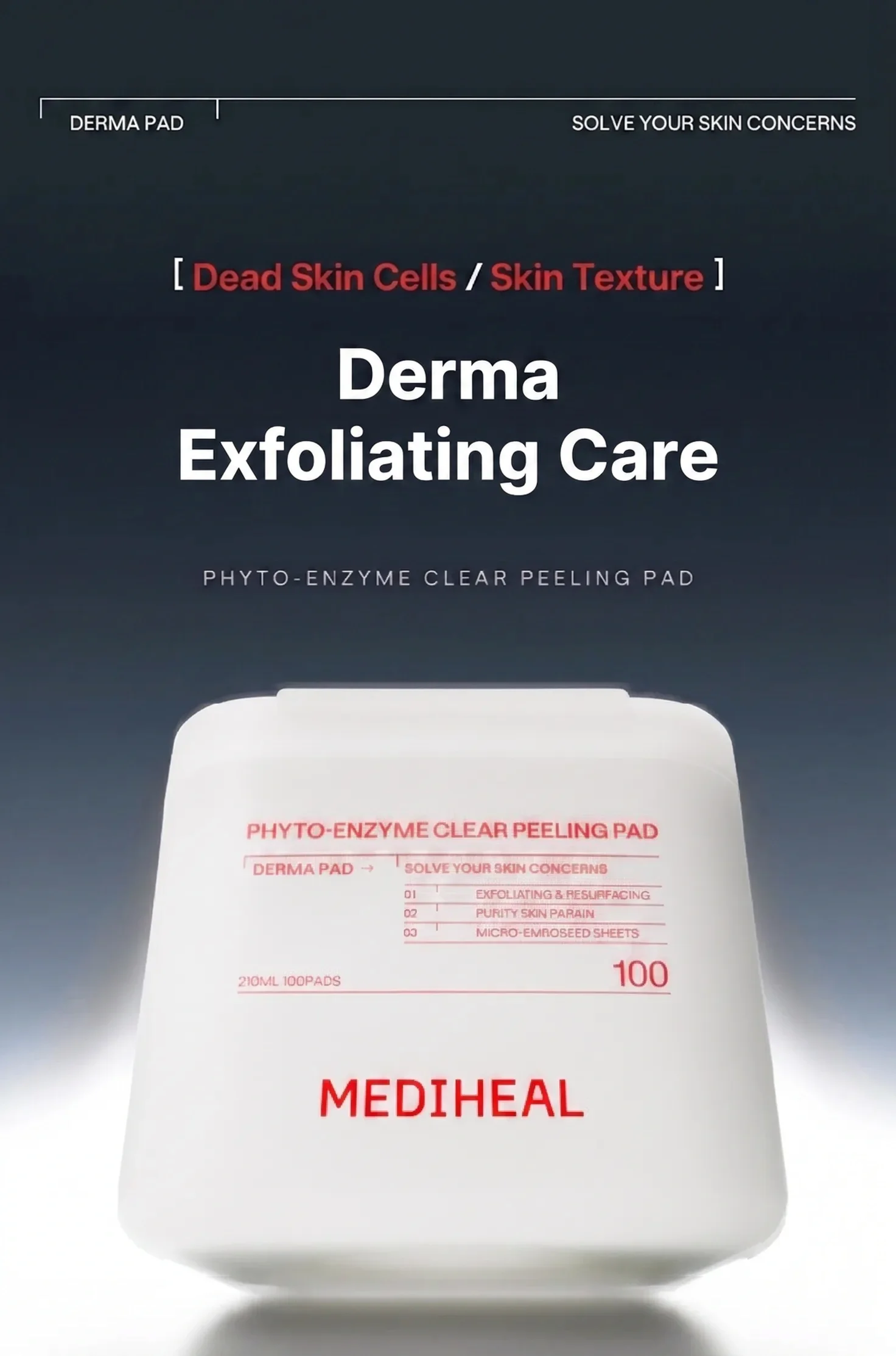 MEDIHEAL Phyto Enzyme Clear Peeling Pad 14pads 1.18 fl. oz.(35ml