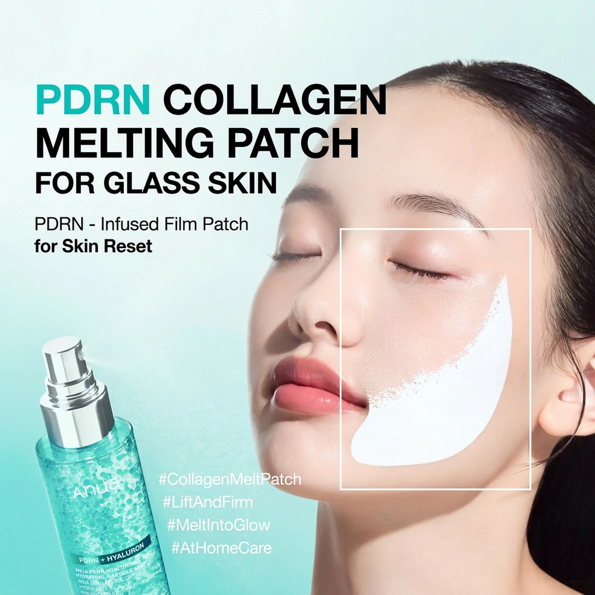 Anua PDRN Hyaluronic Acid Hydrating Capsule Mist 3.38 fl. oz.(100ml) + Melting Patch 8ct Set detail 1
