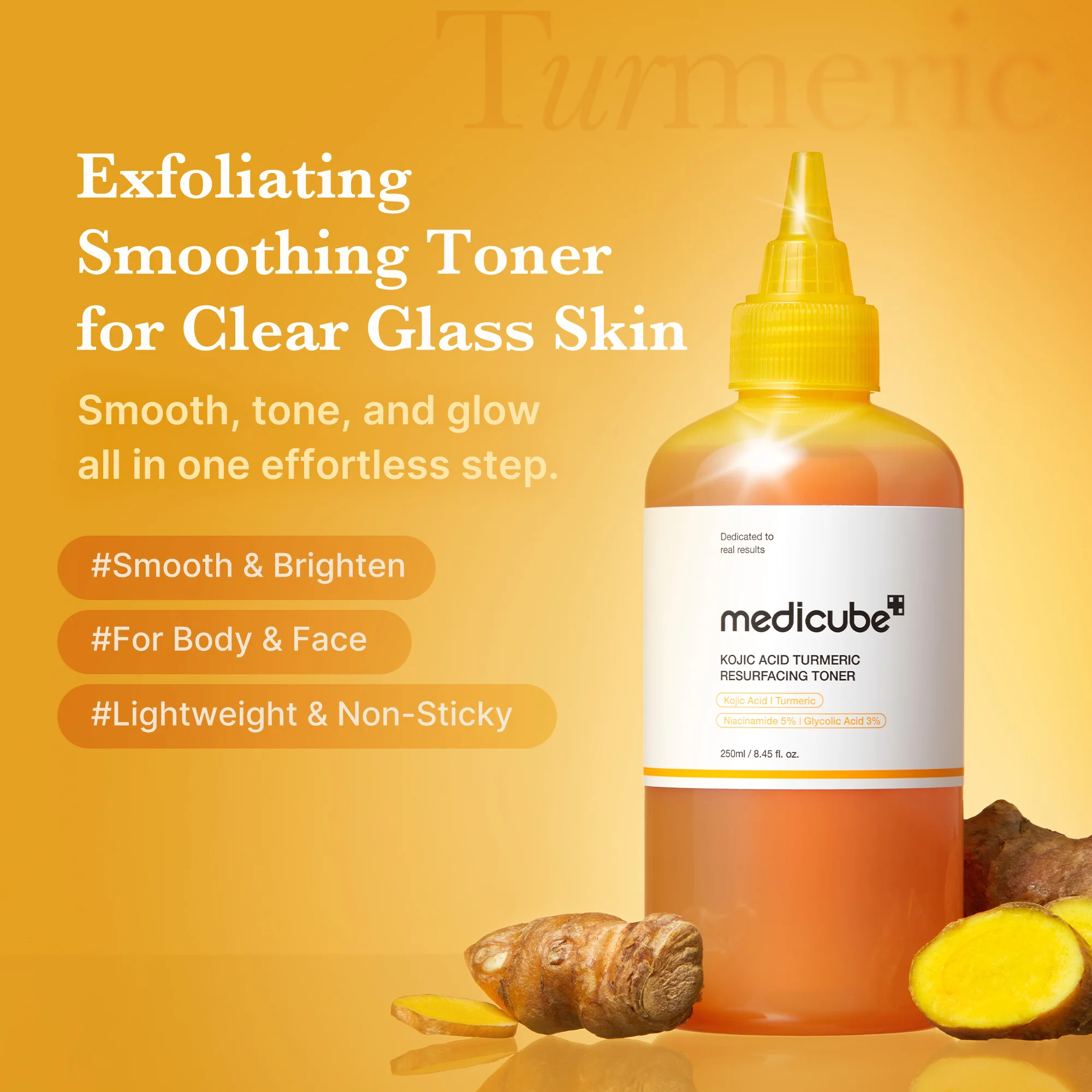 medicube Kojic Acid Turmeric Resurfacing Toner 8.45 fl. oz.(250ml) detail 1