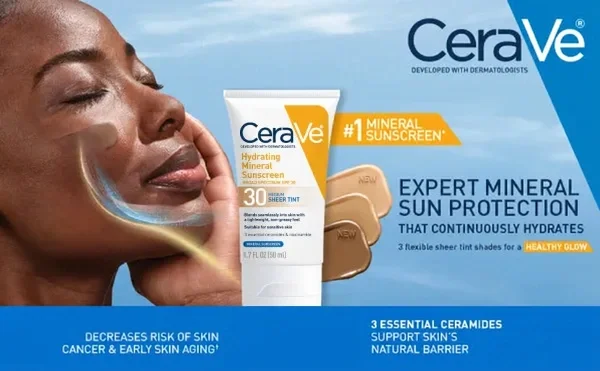 CeraVe Tinted Hydrating Face Sunscreen SPF 30 Dark 1.7 fl. oz.(50ml) detail 1