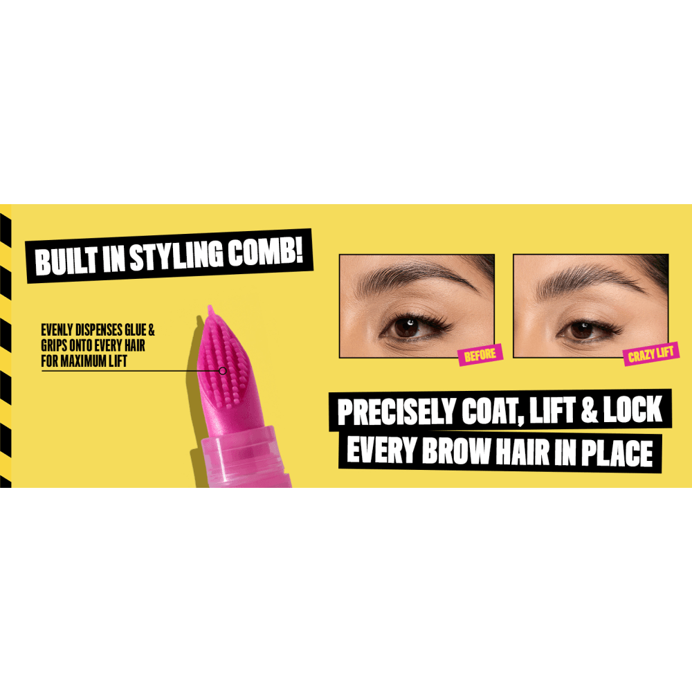 NYX Professional Makeup The Brow Glue- Brow Makeup The Brow Glue Crazy Lift, Clear 0.23 fl. oz.(7ml) detail 4