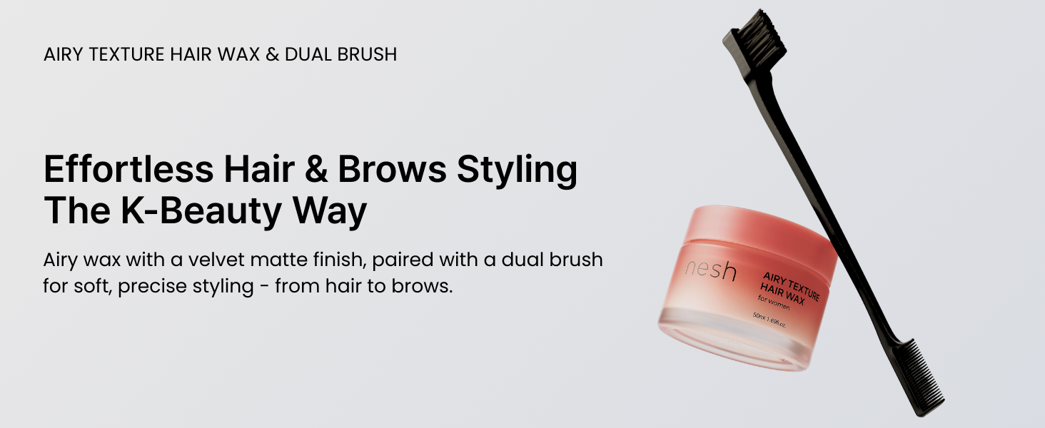 nesh Airy Texture Hair Wax Brush Set 1.69 fl. oz.(50ml) | OLIVE