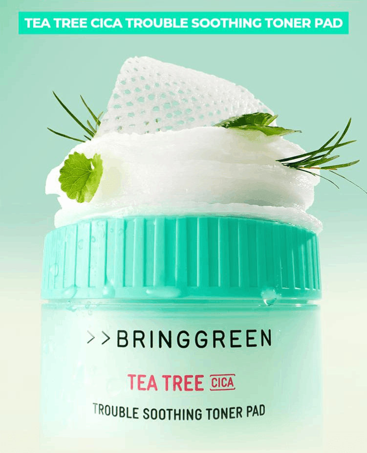 BRING GREEN Tea Tree Cica Trouble Soothing Toner Pad 90p 5.29 oz.(150g) detail 1