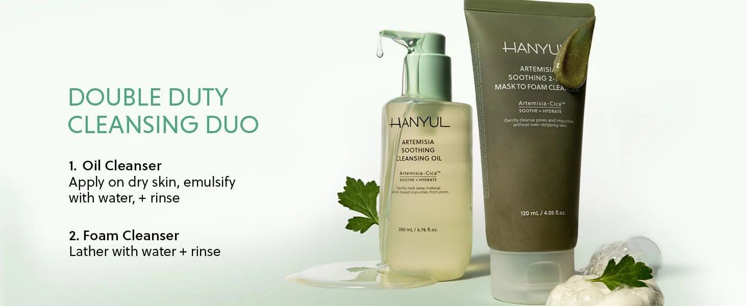 HANYUL Artemisia Soothing 2‑in‑1 Mask To Foam Cleanser 4.05 fl. oz.(120ml) detail 5