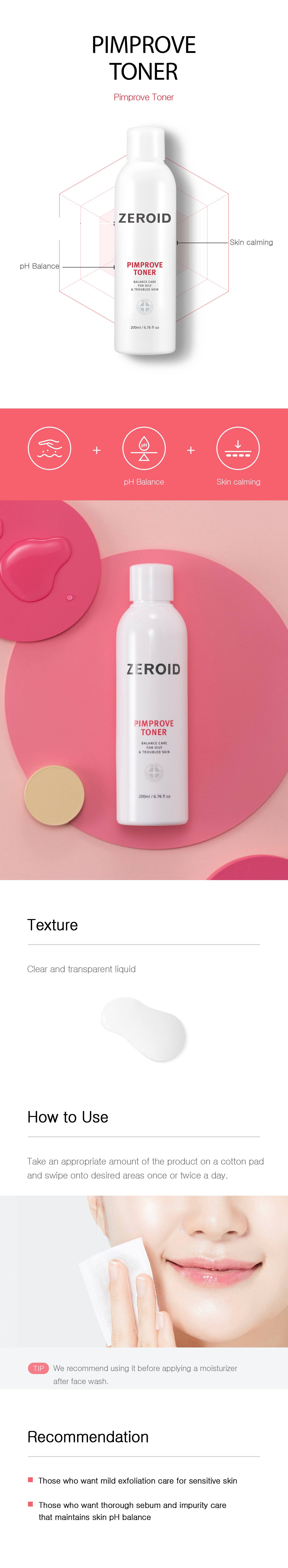 Zeroid Pimprove Toner 6.76 fl. oz.(200ml) detail 1