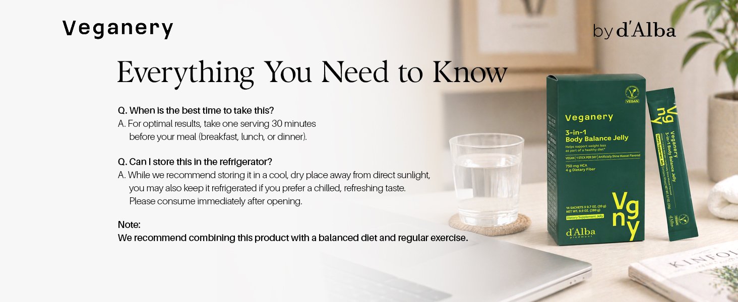 Veganery by d'Alba 3-in-1 Body Balance Jelly Dietary Supplement 0.41 oz.(20g) x 14ea detail 10