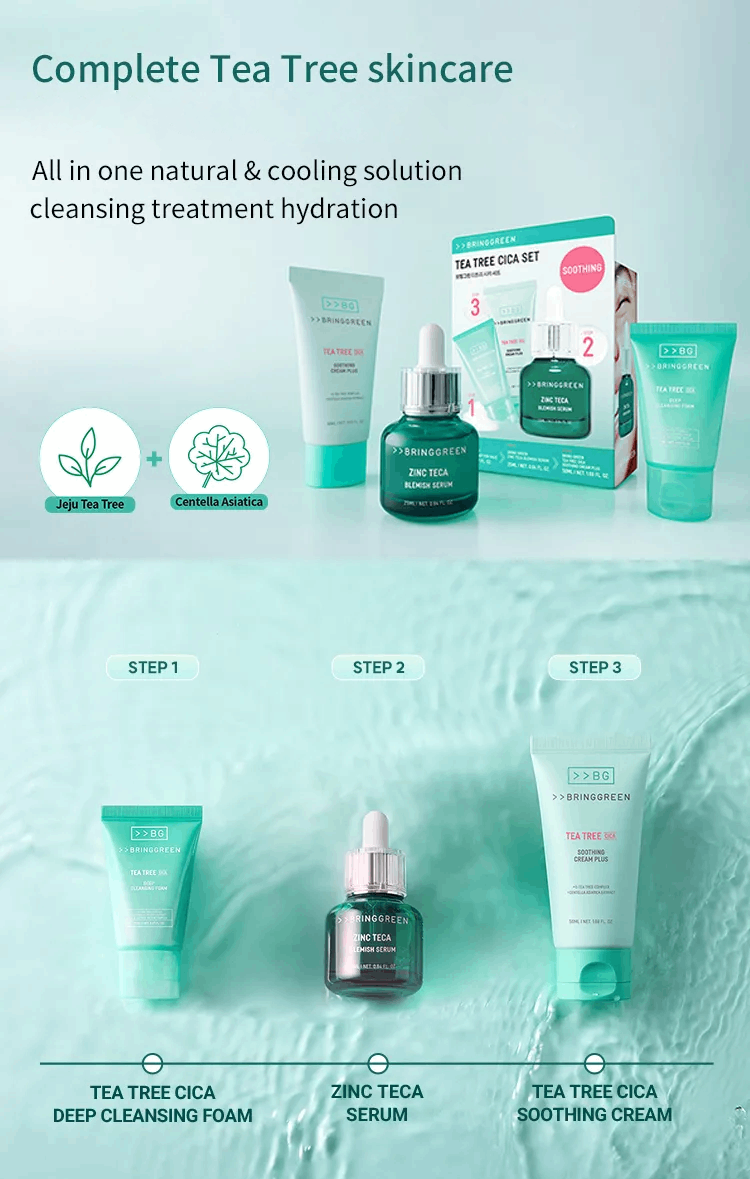 BRING GREEN Tea Tree Cica Set 3.2 fl. oz.(95ml) | OLIVE YOUNG US