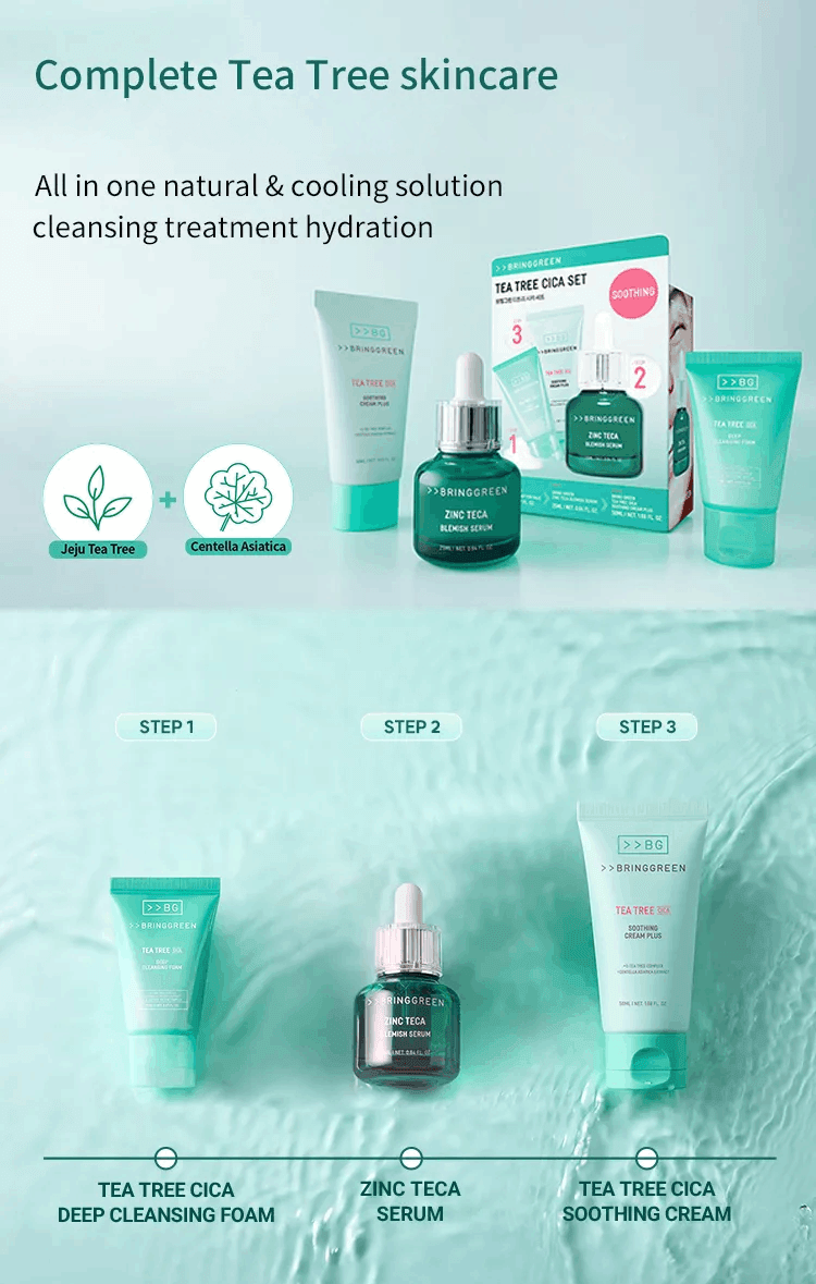 BRING GREEN Tea Tree Cica Set 3.2 fl. oz.(95ml) | OLIVE YOUNG US
