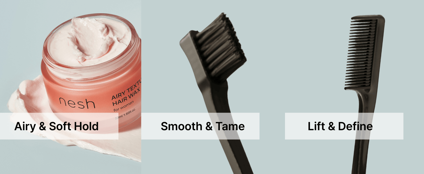 nesh Airy Texture Hair Wax Brush Set 1.69 fl. oz.(50ml) | OLIVE
