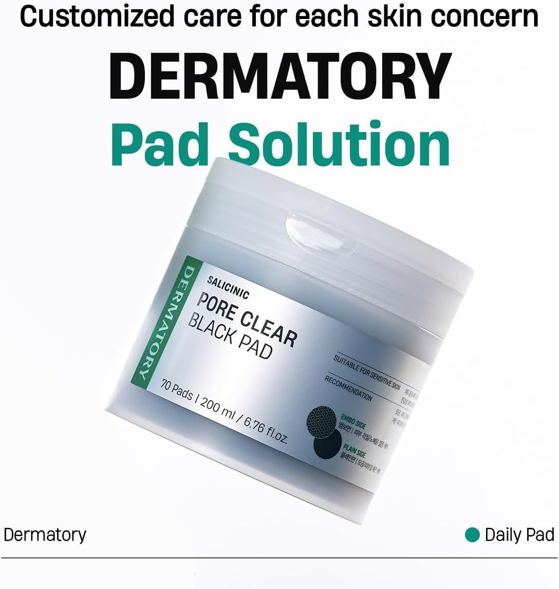 DERMATORY Salicinic Pore Clear Black Pad 6.76 fl. oz.(200ml) x 70ea detail 6