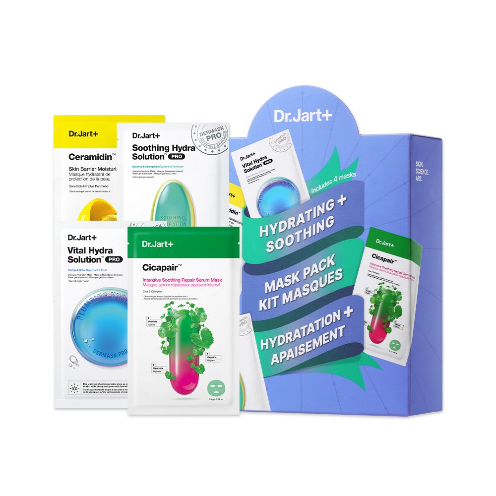 Dr.Jart+ Hydrating & Soothing Face Mask Value Set - Vital Hydra / Soothing / Cicapair / Ceramidin (4P) detail 1