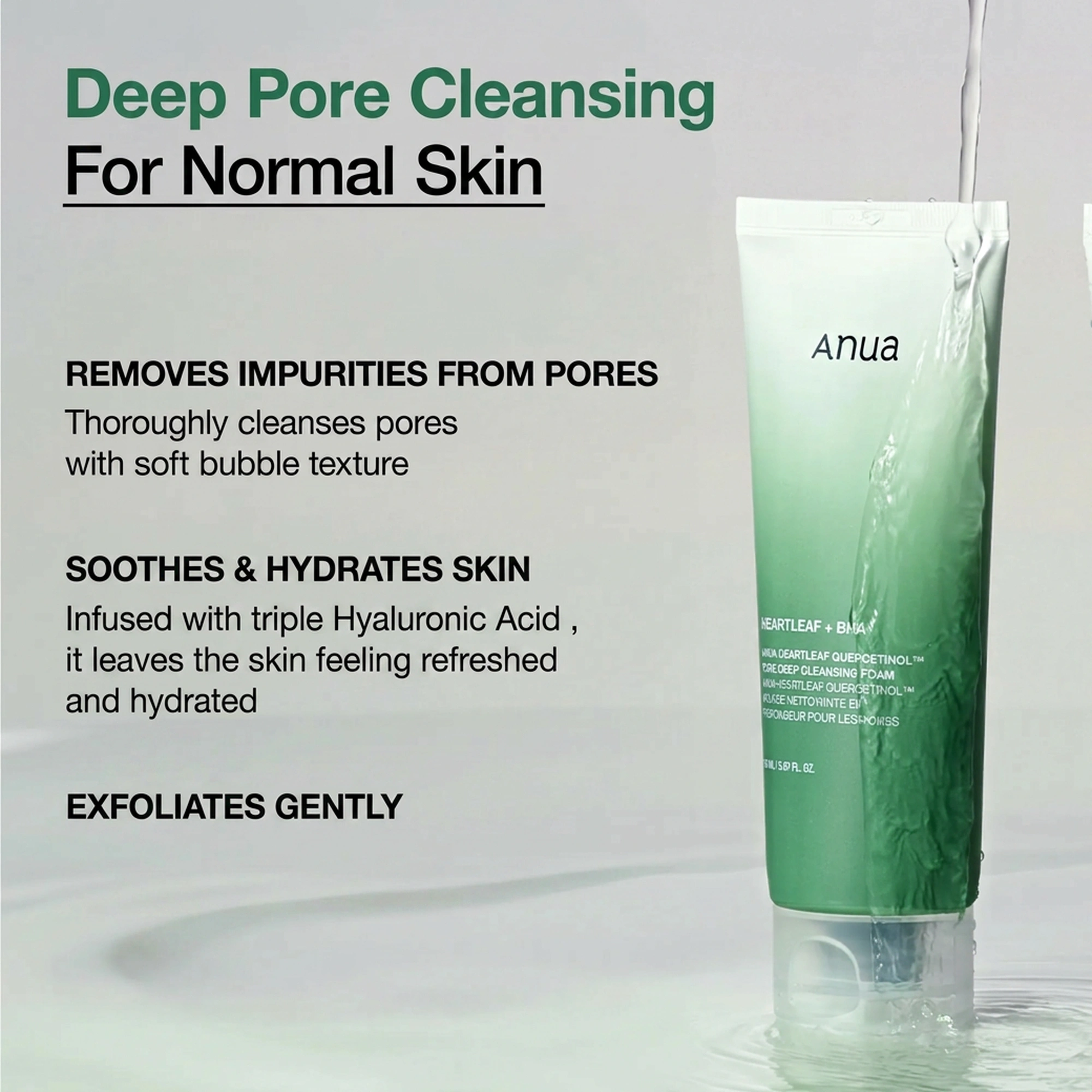 Anua Heartleaf Double Cleansing Duo Set (Cleansing Oil 6.76 fl. oz.(200ml) + Cleansing Foam 5.07 fl. oz.(150ml)) (+ Pore Brush) - Image 8 of 12