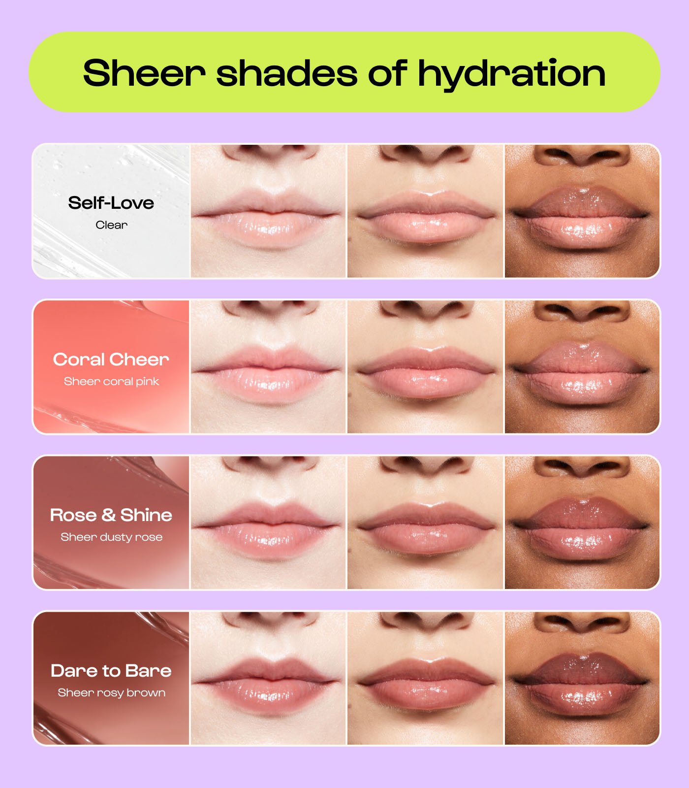 [4colors] Alleyoop Lip Goals Triple Peptide Hydrating Gloss 0.35 oz.(10g)  detail 2