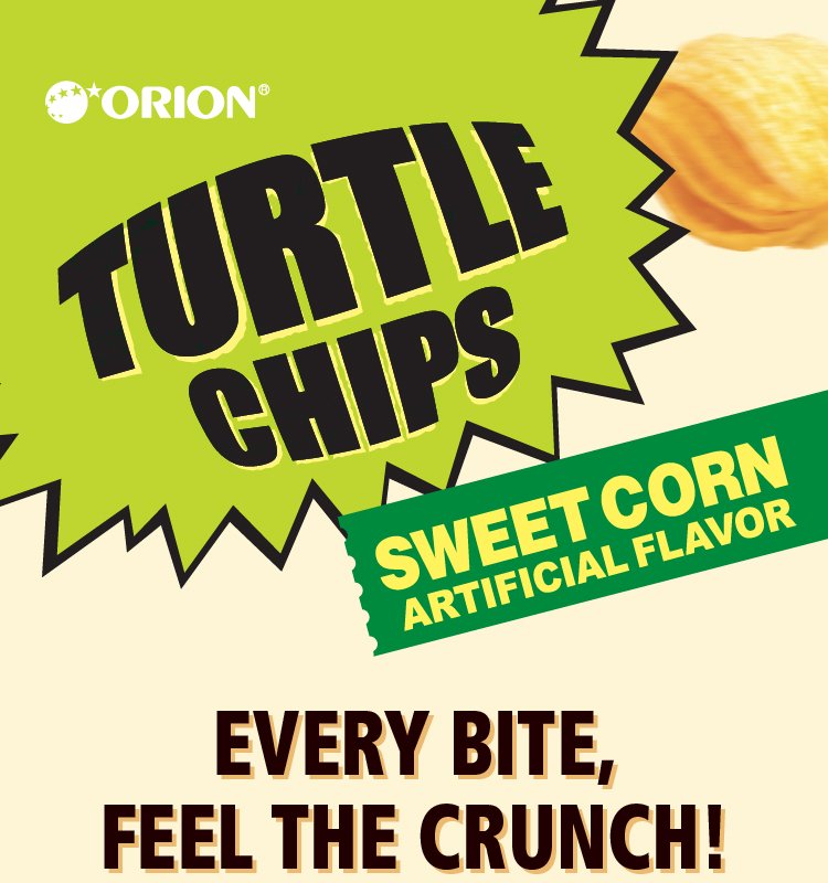 ORION Turtle Chips Sweet Corn 5.65 oz.(160g) detail 1