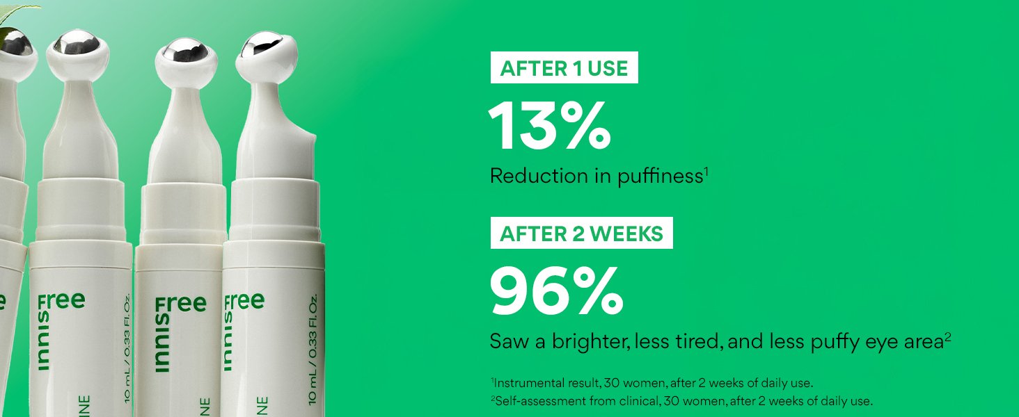 innisfree Green Tea Caffeine Bright Eye Serum 0.33 oz.(10ml) detail 3