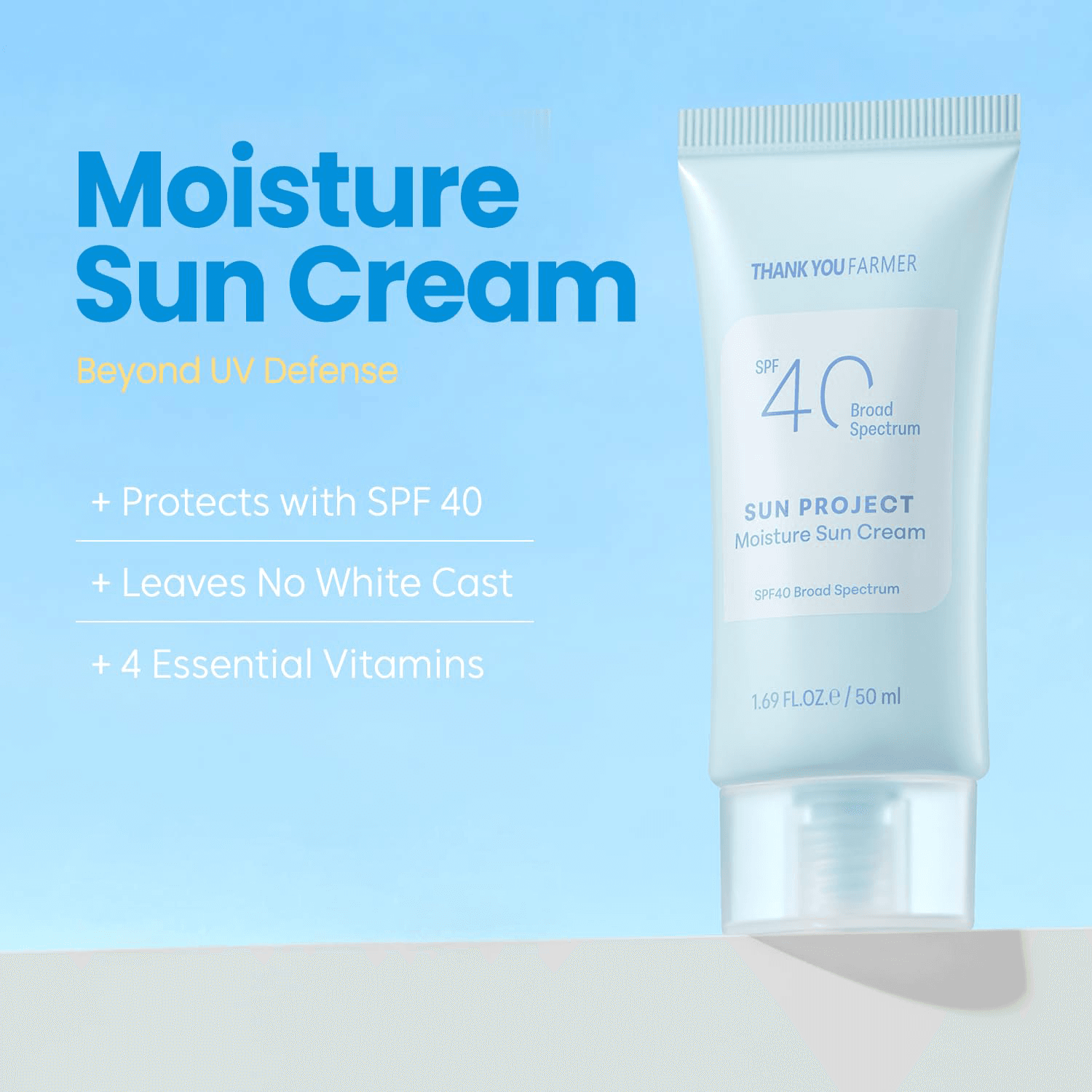 THANKYOU FARMER Sun Project Moisture Sun Cream 1.69 fl. oz.(50ml) detail 1