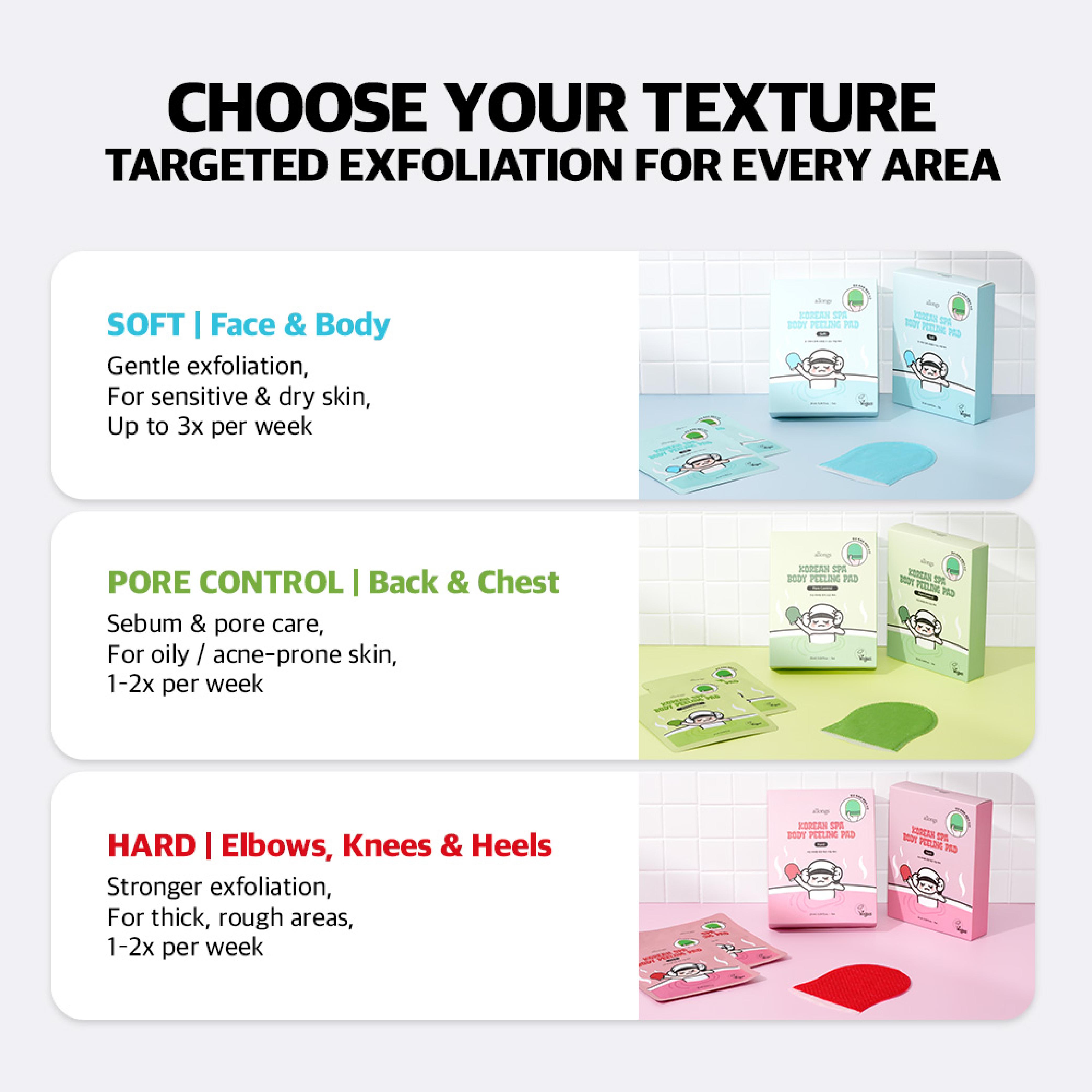 [3types] allongs Korean Spa Body Peeling Pad 0.84 fl. oz.(25ml) detail 5
