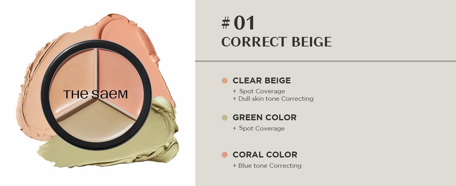 [5colors] THE SAEM Cover Perfection Triple Pot Concealer detail 3