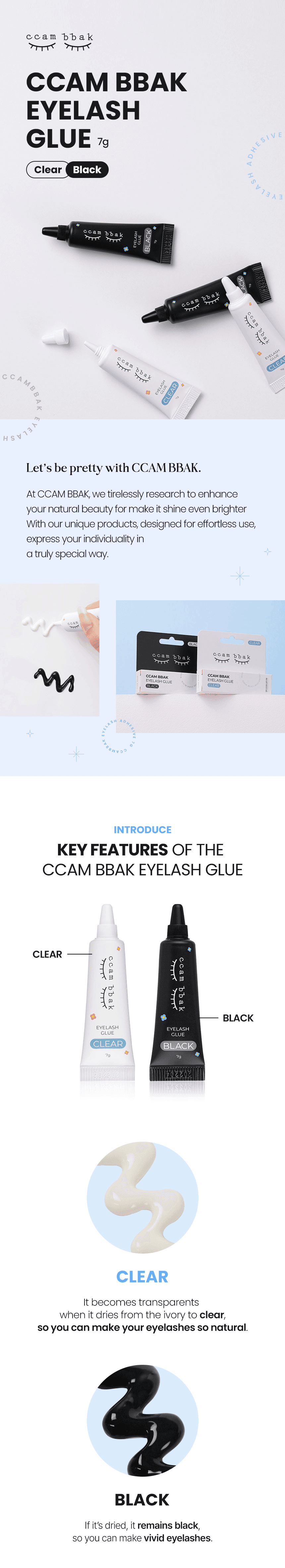 [2types] ccambbak Eyelash Glue 0.25 oz.(7g) detail 1