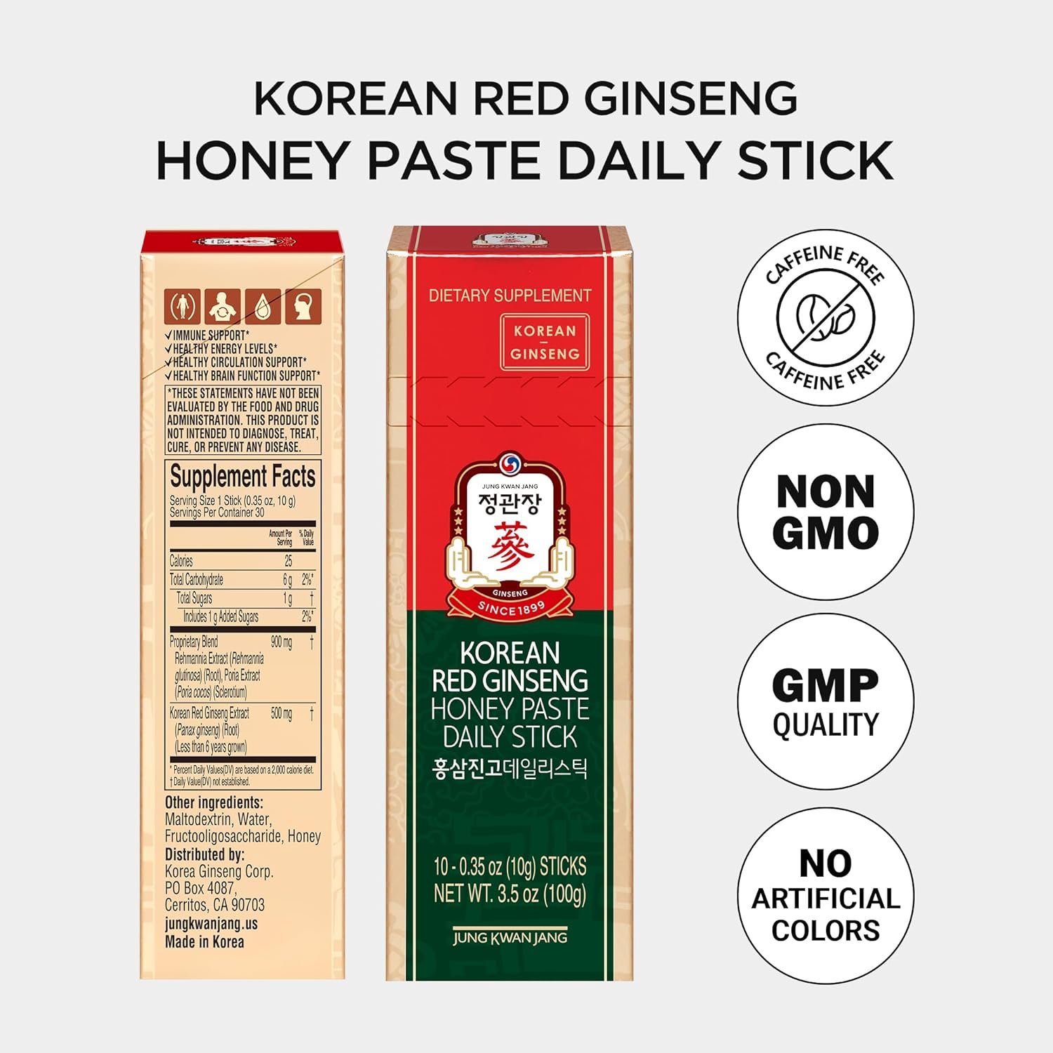 JUNG KWAN JANG Ginseng Honey Paste Daily Stick 0.35 oz.(10g) x 30ea detail 6