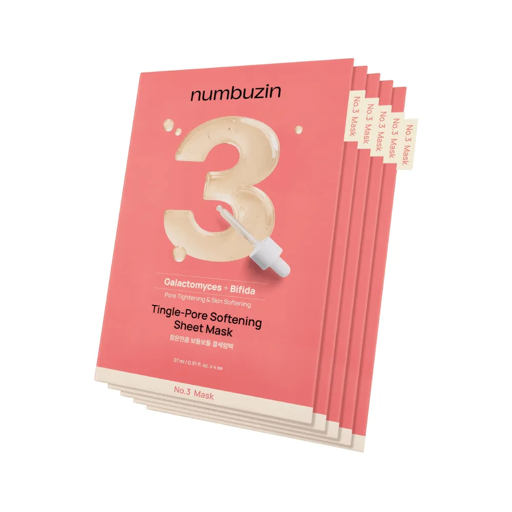 numbuzin No.3 Tingle-Pore Softening Sheet Mask 1ea 0.91 fl. oz.(27ml)