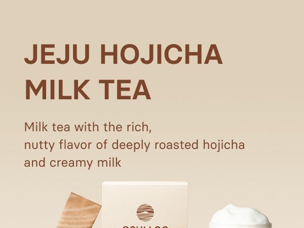 OSULLOC Jeju Hojicha Milk Tea 0.7 oz.(20g) x 10ea detail 1