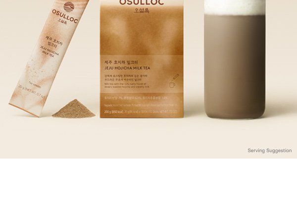 OSULLOC Jeju Hojicha Milk Tea 0.7 oz.(20g) x 10ea detail 2