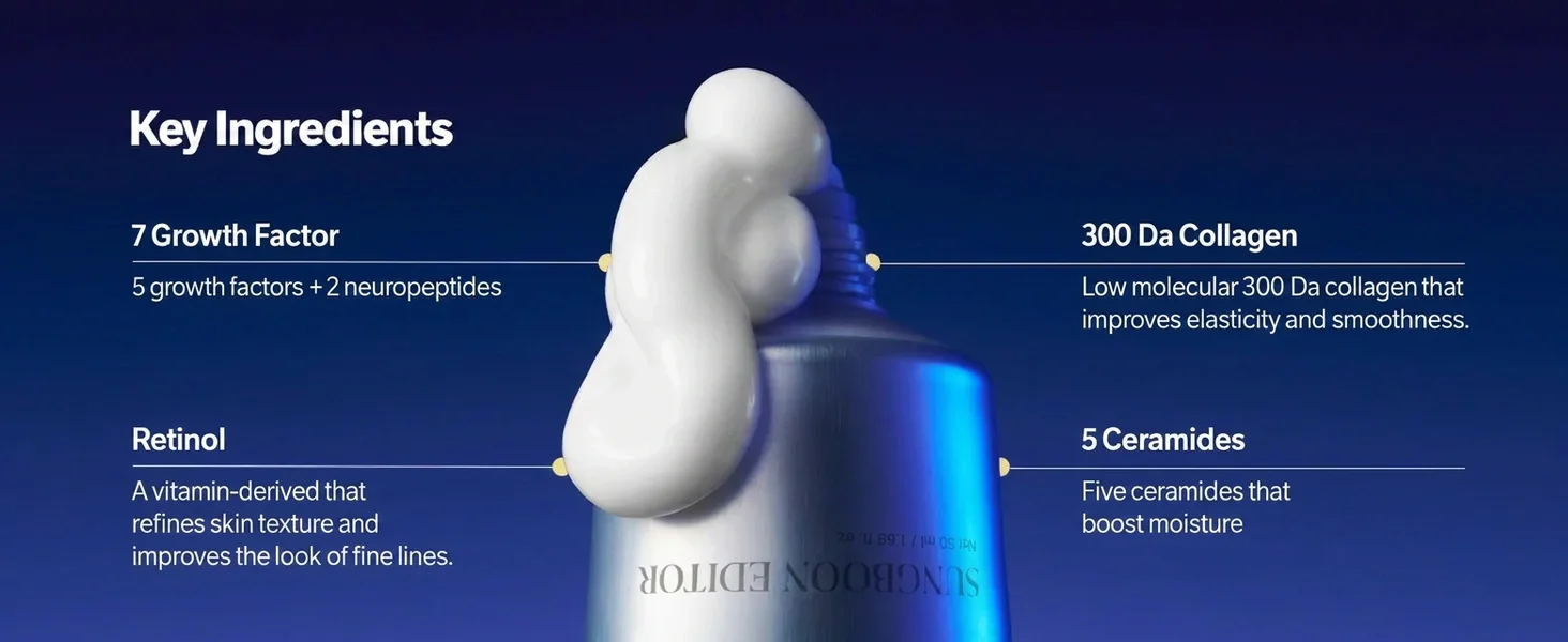 SUNGBOON EDITOR Deep Collagen 7 Gf Ceramide Advanced Barrier Night Cream 1.69 fl. oz.(50ml) detail 5