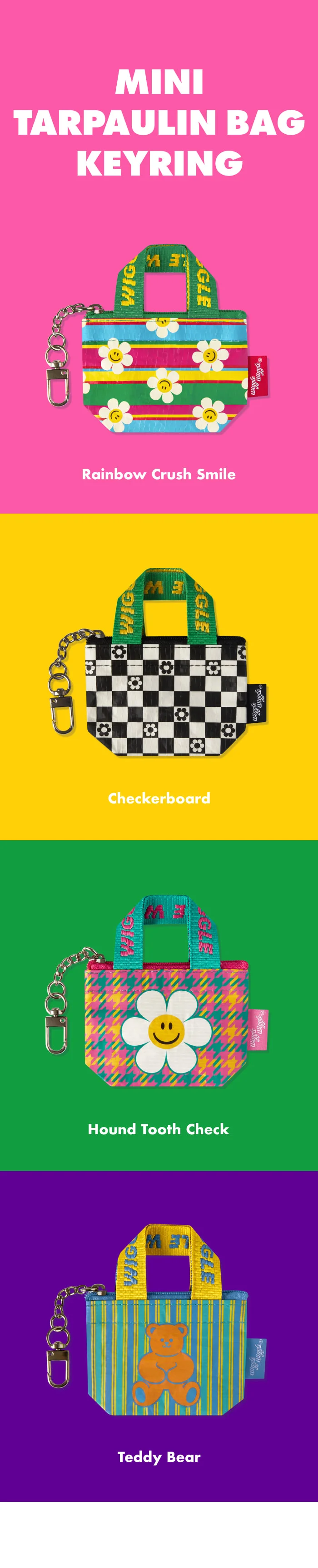[2types] wiggle wiggle Mini Tarpaulin Bag Keyring detail 1