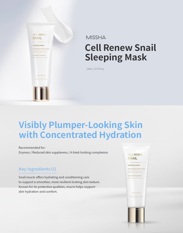 MISSHA Cell Renew Snail Sleeping Mask 3.72 fl. oz.(110ml) detail 2