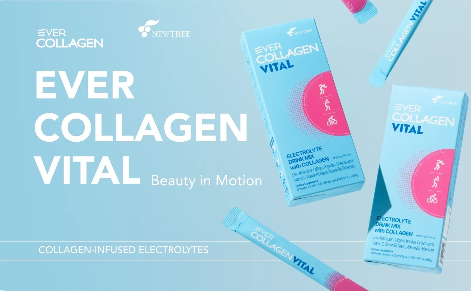 EVER COLLAGEN Vital 10 Days 0.24 oz.(6.7g) x 10ea detail 1
