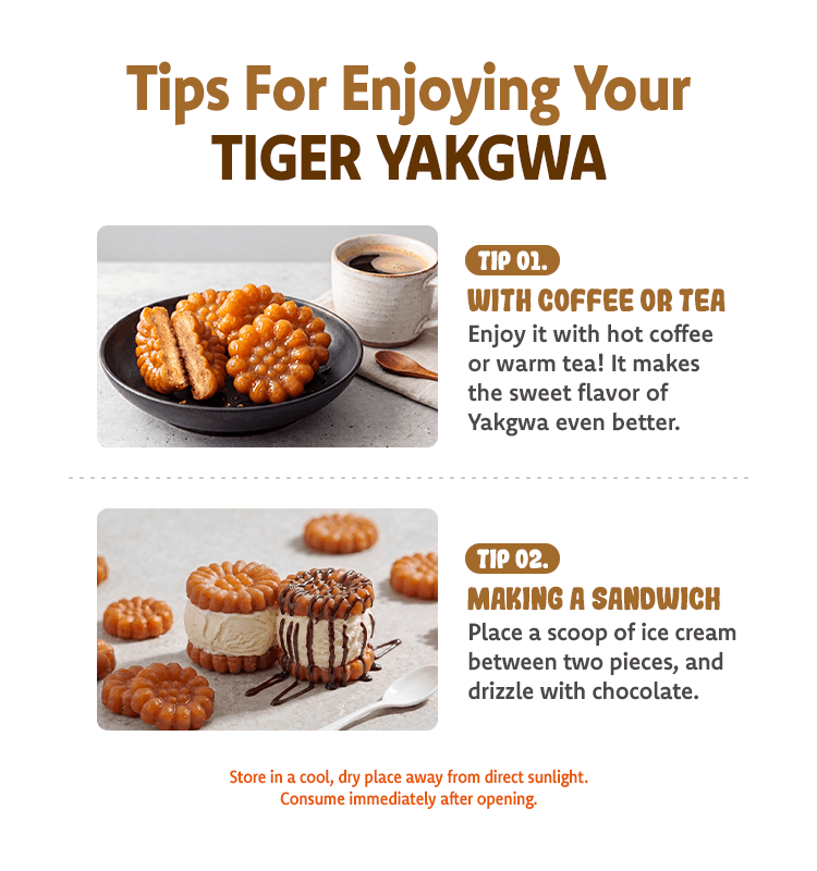 [2flavors] GUGEN Tiger One-Bite Mini Yakgwa 0.44 oz.(12.5g) x 14ea detail 4