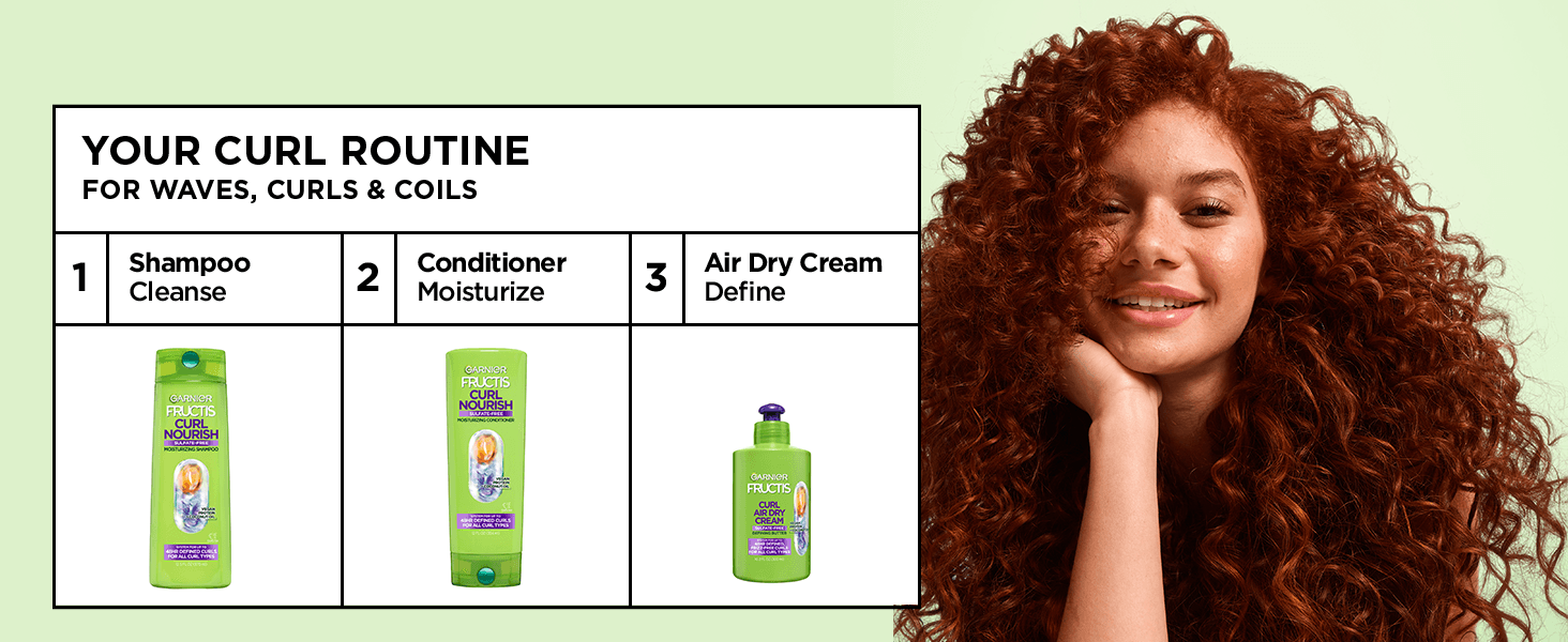 Garnier Fructis Curl Nourish Sulfate-Free Air Dry Butter Cream Leave-In 10.2 fl. oz.(300ml) detail 2