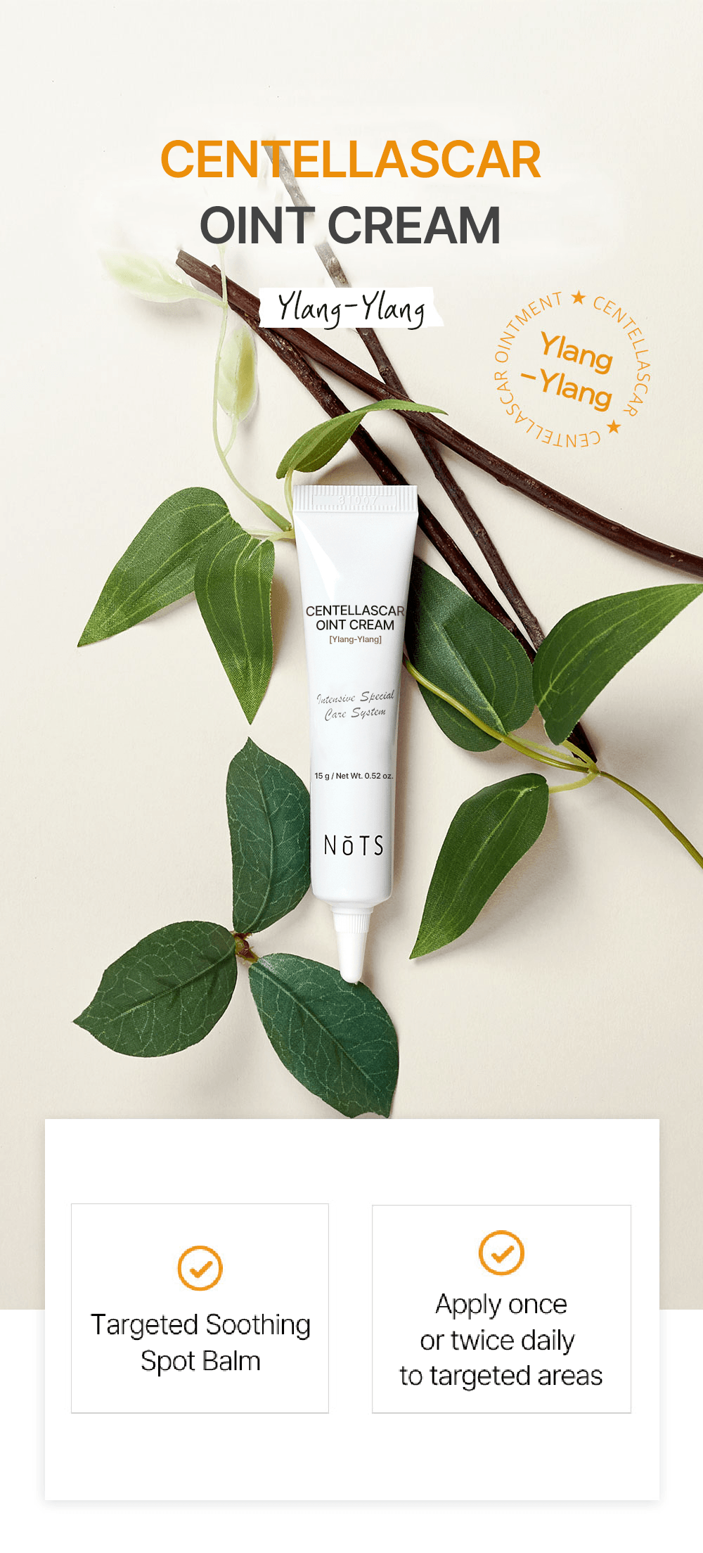 NoTS Centellascar Oint Cream Ylang Ylang 0.52 oz.(15g) detail 2