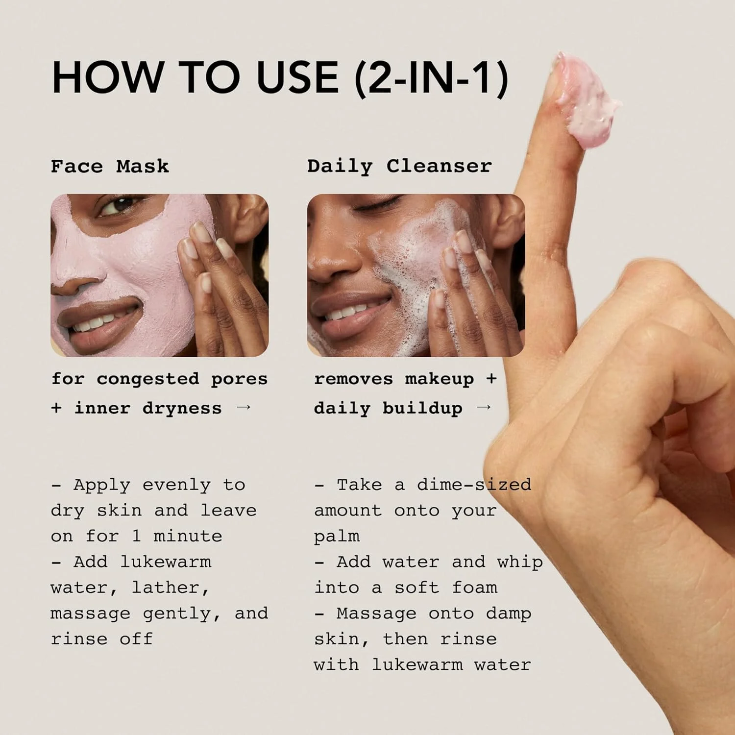 Whipped Strawberry Vanilla Face Mask Cleanser + Niacinamide 4.5 oz.(130g) detail 6