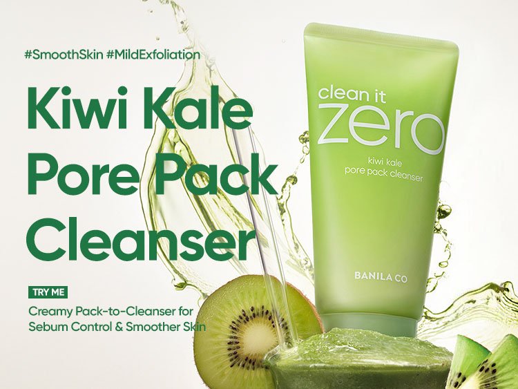 BANILA CO Clean It Zero Kiwi Kale Pore Pack Cleanser 6.35 oz.(180g) detail 1