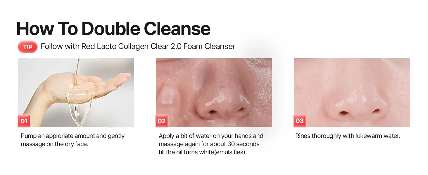 MDP Red Lacto Collagen Cleansing Oil 2.0 / 6.76 fl. oz.(200ml) detail 3