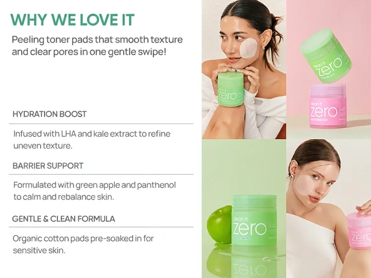 BANILA CO Clean It Zero Green Peel Toner Pad 6.76 fl. oz.(200ml) x 70ea detail 3