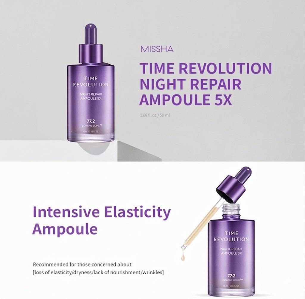 MISSHA Time Revolution Night Repair Ampoule 5x 1.69 fl. oz.(50ml) detail 1