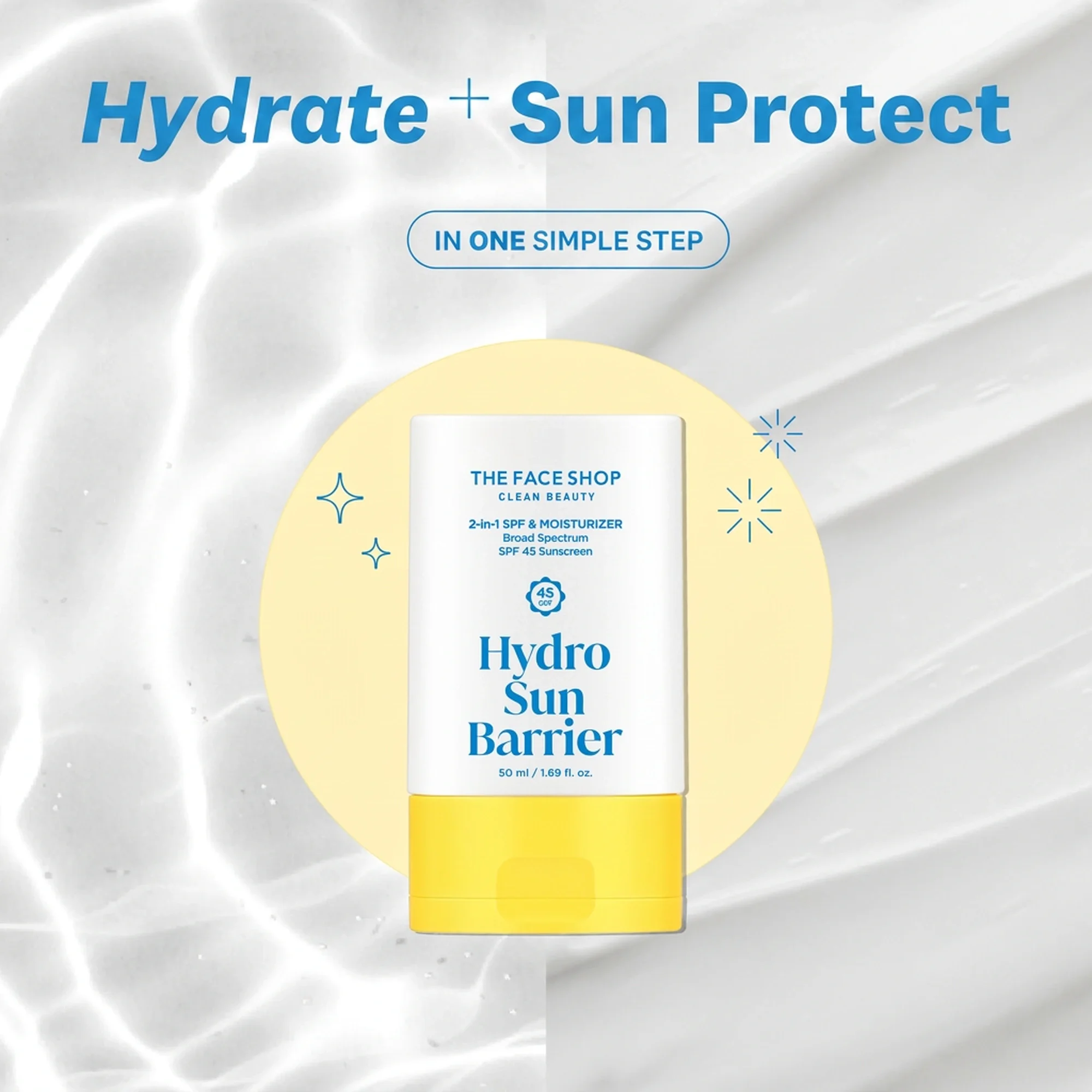 THE FACE SHOP Hydro Sun Barrier 2-in-1 SPF & Moisturizer 1.69 fl. oz.(50ml) detail 4