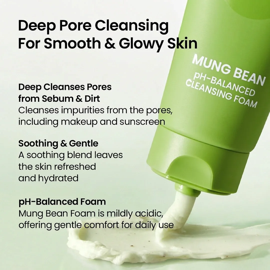 beplain Mung Bean Ph-balanced Cleansing Foam 2.7 fl. oz.(80ml) detail 2