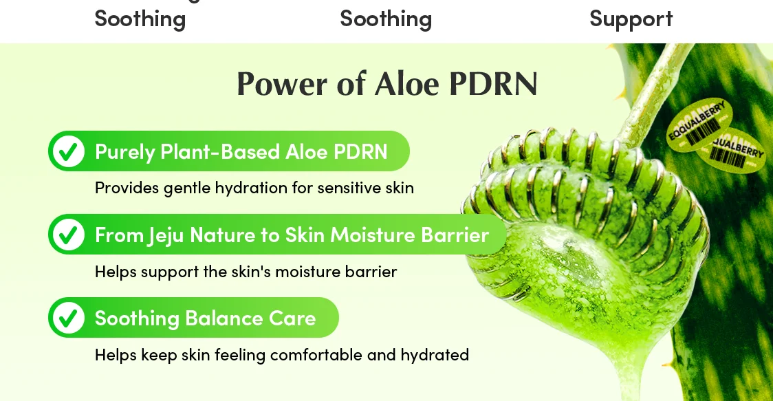 EQQUALBERRY Aloe Pdrn Calming Cream 1.69 fl. oz.(50ml) detail 3