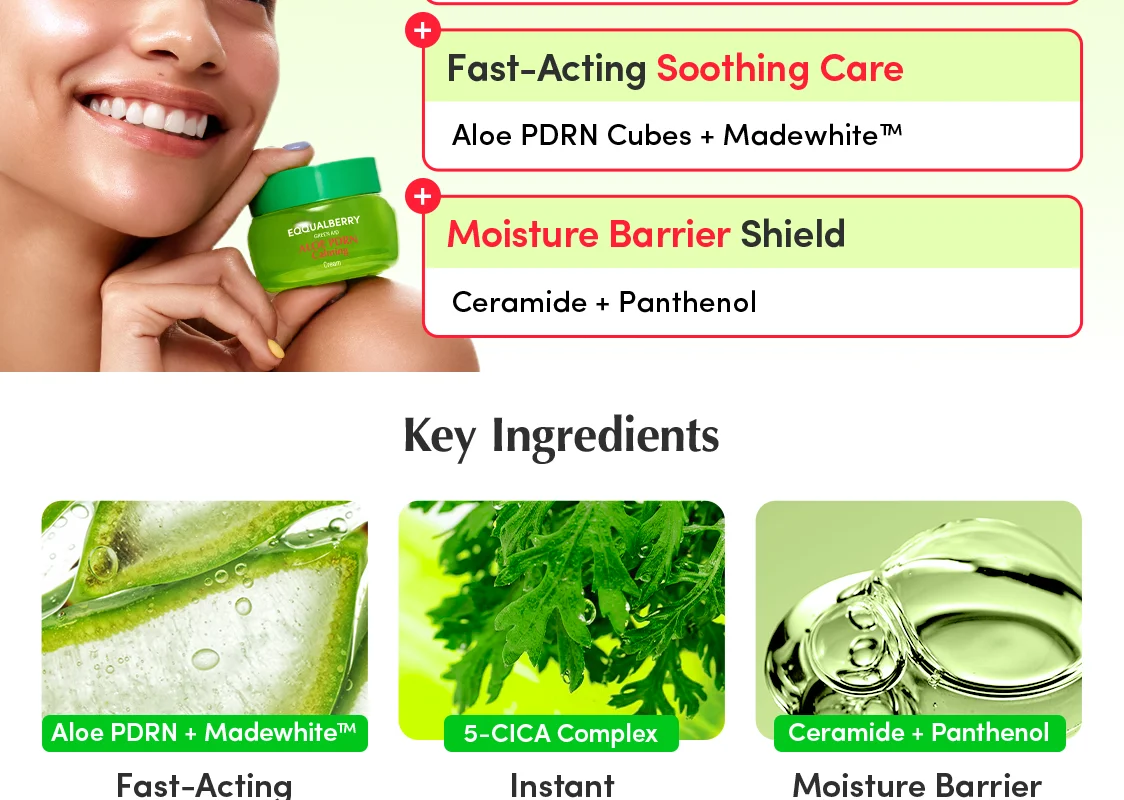 EQQUALBERRY Aloe Pdrn Calming Cream 1.69 fl. oz.(50ml) detail 2