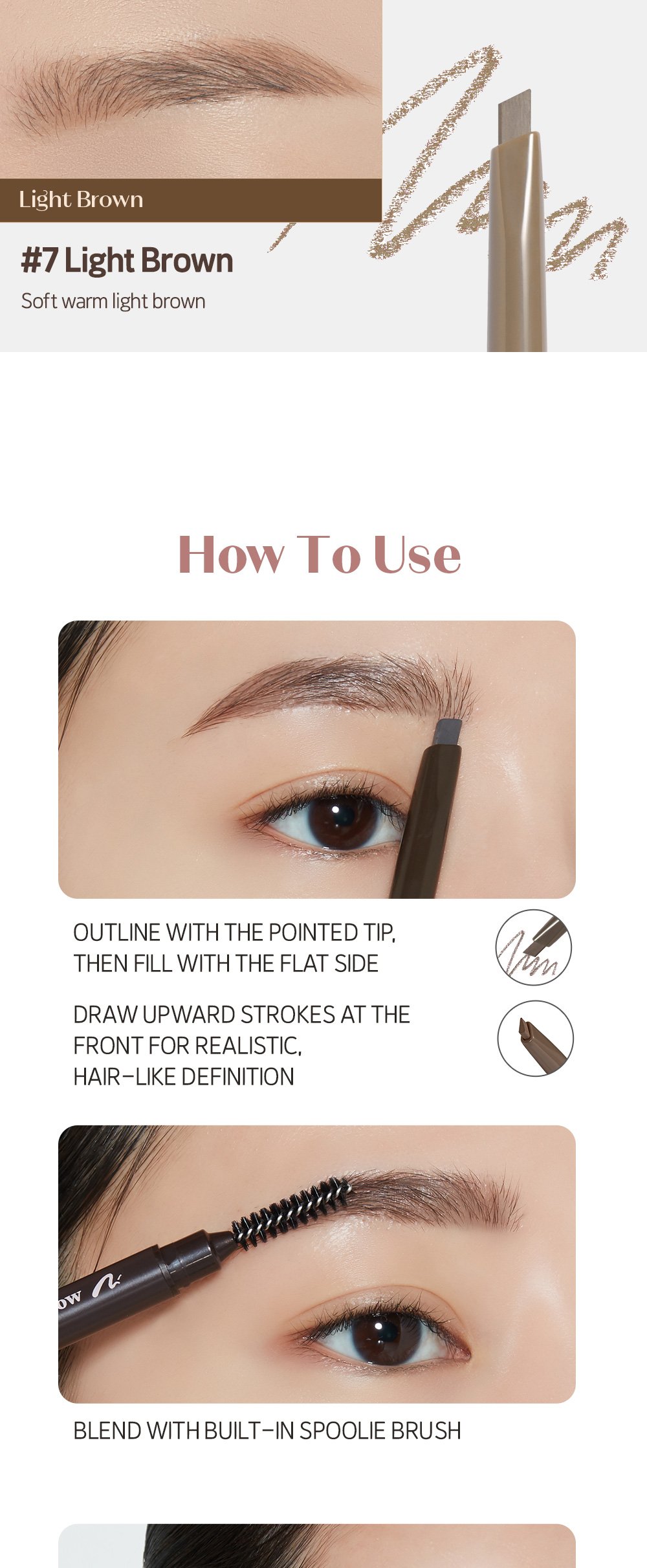 [7colors] ETUDE Drawing Eye Brow Pro 0.008 oz.(0.25g) detail 5