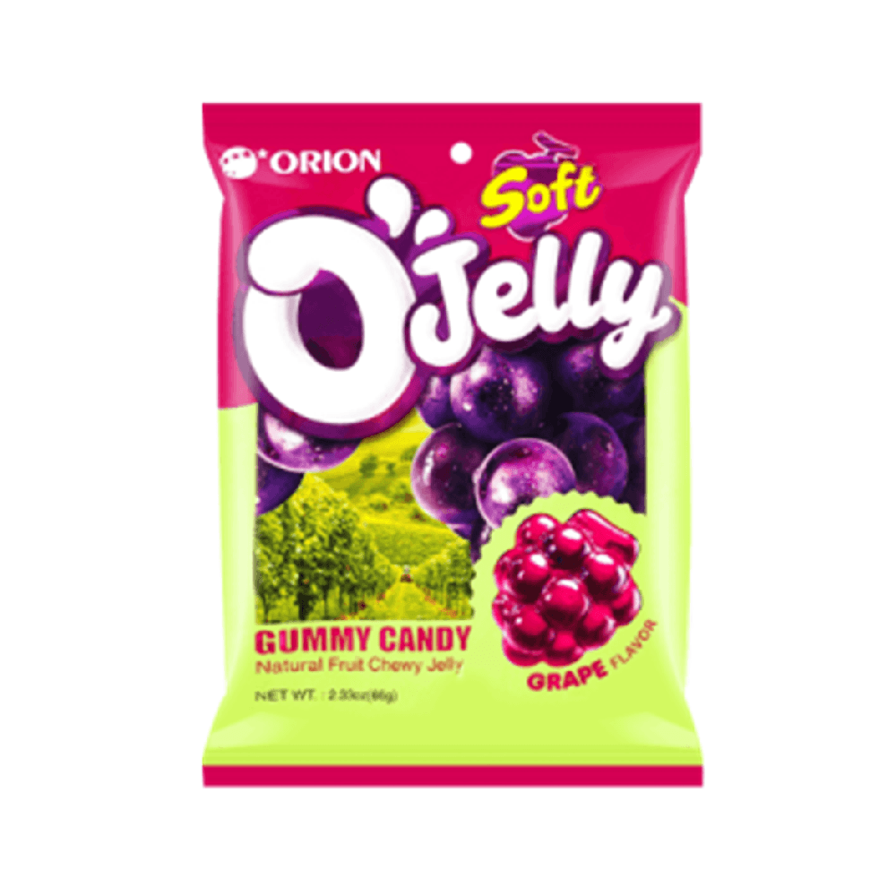 ORION Soft O'jelly Gummy Candy Grape 2.33 oz.(66g) detail 1